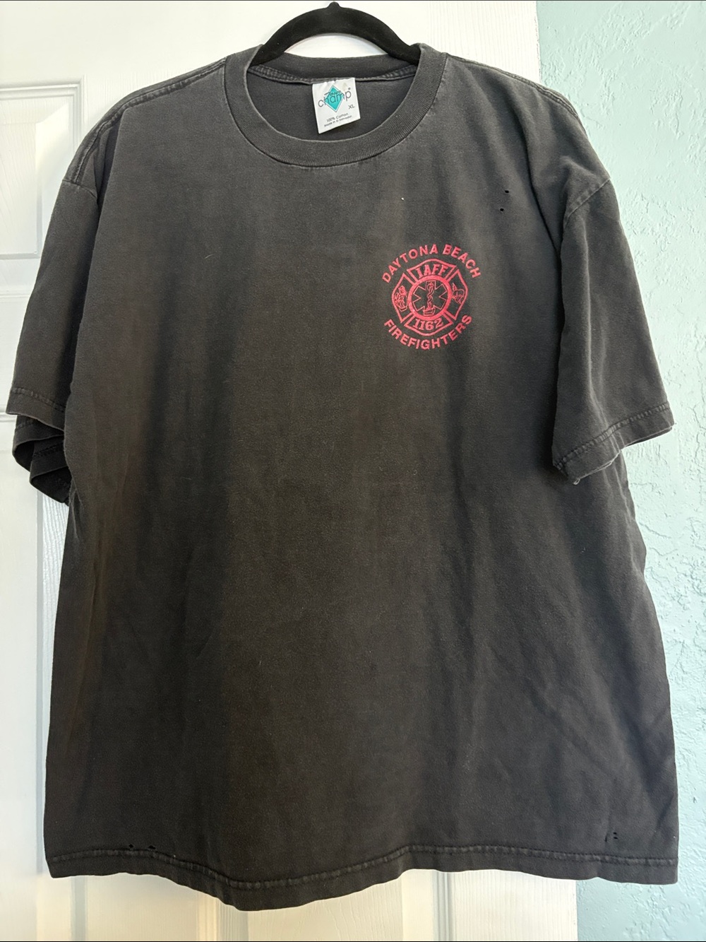 Daytona Beach Firefighters Black Short-Sleeve Graphic Tee